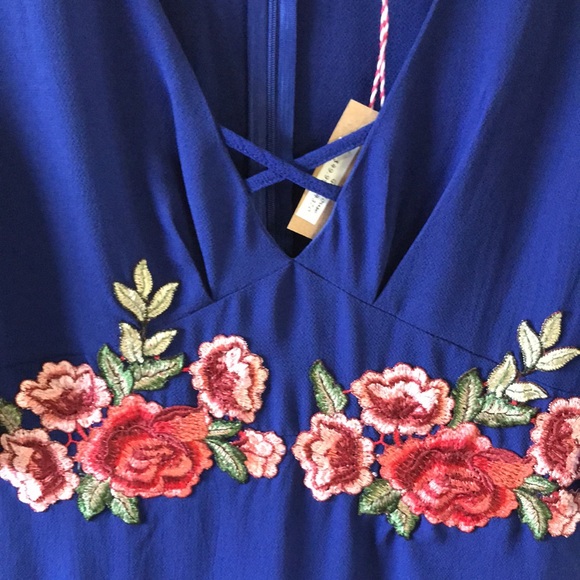 NWT Umgee Lined Romper in Royal Blue - Picture 5 of 9